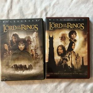 Lord of the Rings full screen DVD’s / 2 Towers & Fellowship of the Ring